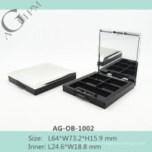 Cuatro rejilla Rectangular sombra caso con espejo AG-OB-1002, empaquetado cosmético de AGPM, colores/insignia de encargo